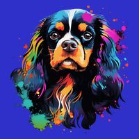 Cute Painted Cavalier King Charles Spaniel 16 in Basic Backpack