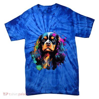 Cute Painted Cavalier King Charles Spaniel Tie-Dye T-Shirt