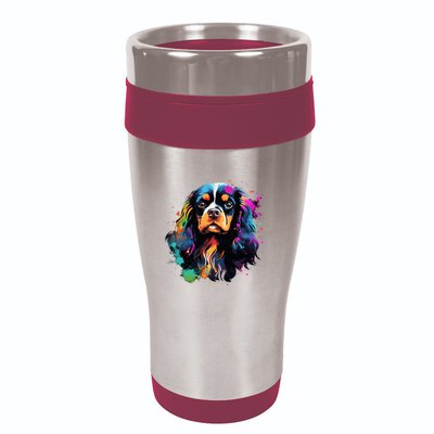 Cute Painted Cavalier King Charles Spaniel 16oz Travel Tumbler