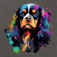 Cute Painted Cavalier King Charles Spaniel Cotton Canvas Backpack