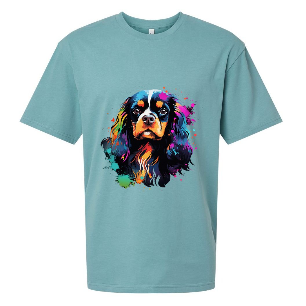 Cute Painted Cavalier King Charles Spaniel Sueded Cloud Jersey T-Shirt