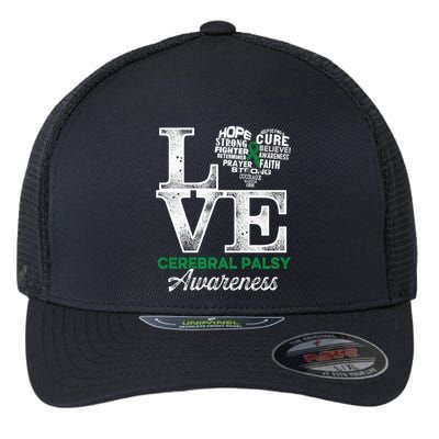 Cerebral Palsy Cp Awareness Love Warrior Survivor Meaningful Gift Flexfit Unipanel Trucker Cap