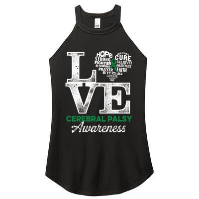 Cerebral Palsy Cp Awareness Love Warrior Survivor Meaningful Gift Women's Perfect Tri Rocker Tank