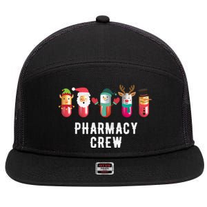 Christmas Pharmacy Crew Pharmacist Christmas Gift 7 Panel Mesh Trucker Snapback Hat