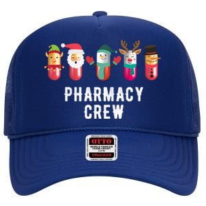 Christmas Pharmacy Crew Pharmacist Christmas Gift High Crown Mesh Back Trucker Hat