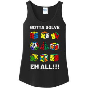 Competitive Puzzle Cube Gotta Solve Em All Speed Cubing Ladies Essential Tank