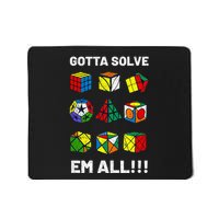 Competitive Puzzle Cube Gotta Solve Em All Speed Cubing Mousepad