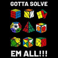 Competitive Puzzle Cube Gotta Solve Em All Speed Cubing Mousepad