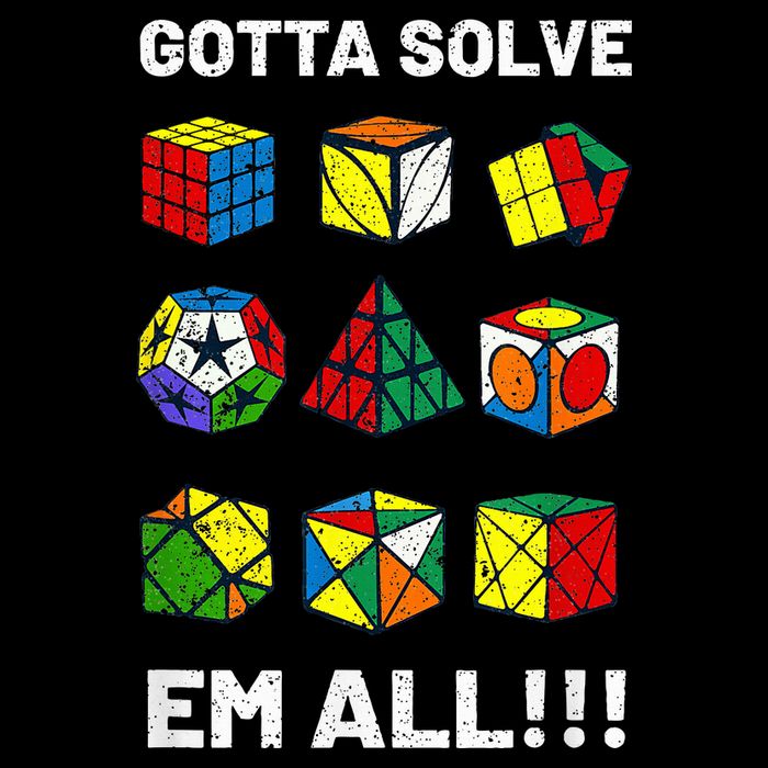 Competitive Puzzle Cube Gotta Solve Em All Speed Cubing Mousepad
