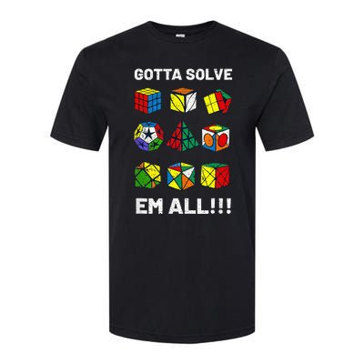 Competitive Puzzle Cube Gotta Solve Em All Speed Cubing Softstyle CVC T-Shirt