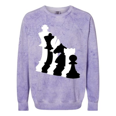 Chess Pieces, Chess Lover, Titled Chess Player, Chess Master Colorblast Crewneck Sweatshirt