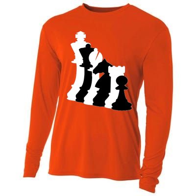 Chess Pieces, Chess Lover, Titled Chess Player, Chess Master Cooling Performance Long Sleeve Crew