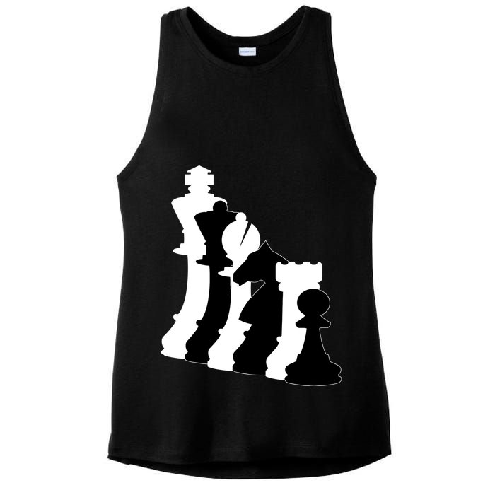 Chess Pieces, Chess Lover, Titled Chess Player, Chess Master Ladies PosiCharge Tri-Blend Wicking Tank