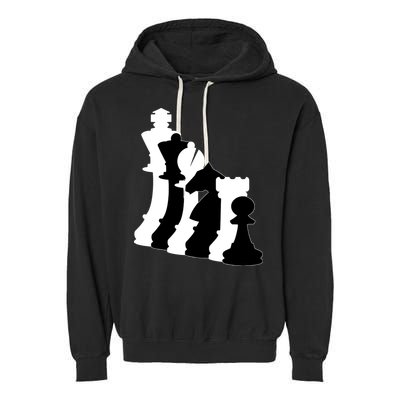 Chess Pieces, Chess Lover, Titled Chess Player, Chess Master Garment-Dyed Fleece Hoodie