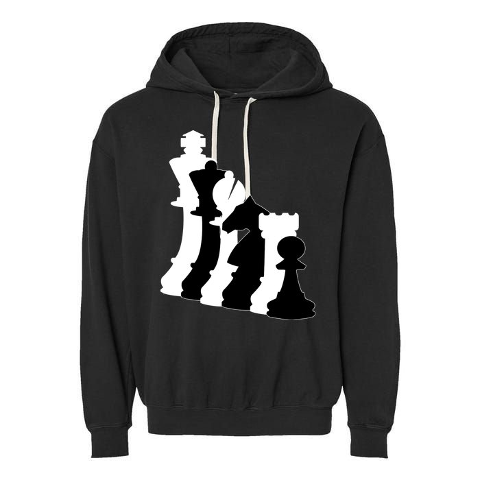 Chess Pieces, Chess Lover, Titled Chess Player, Chess Master Garment-Dyed Fleece Hoodie