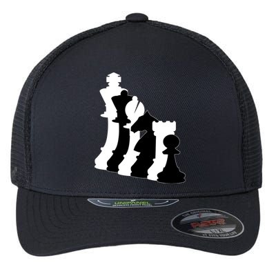 Chess Pieces, Chess Lover, Titled Chess Player, Chess Master Flexfit Unipanel Trucker Cap