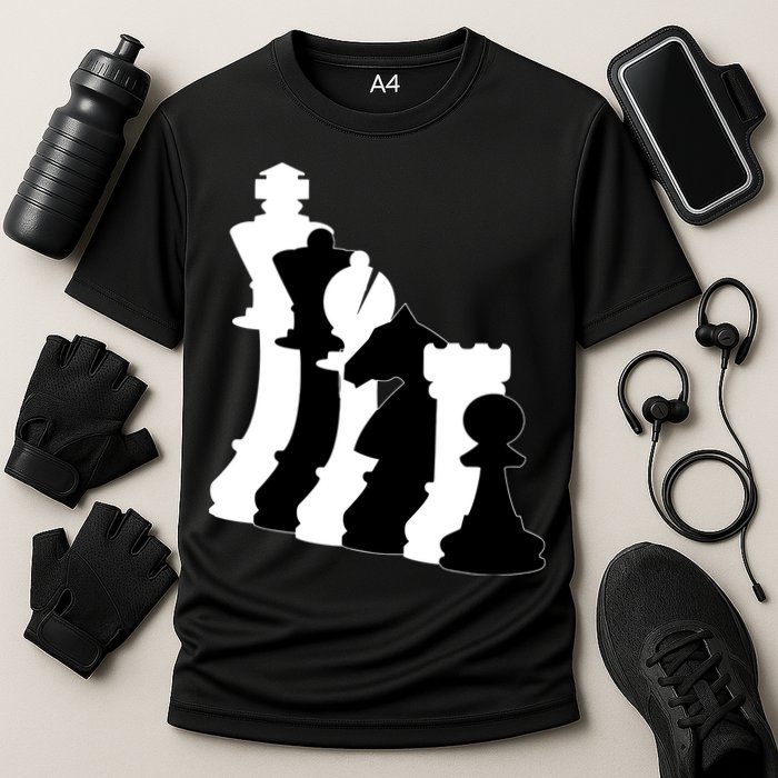 Chess Pieces, Chess Lover, Titled Chess Player, Chess Master Performance Shirt