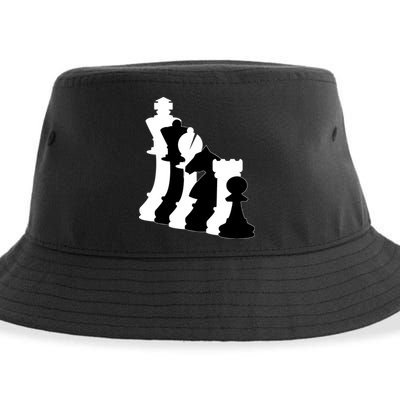 Chess Pieces, Chess Lover, Titled Chess Player, Chess Master Sustainable Bucket Hat