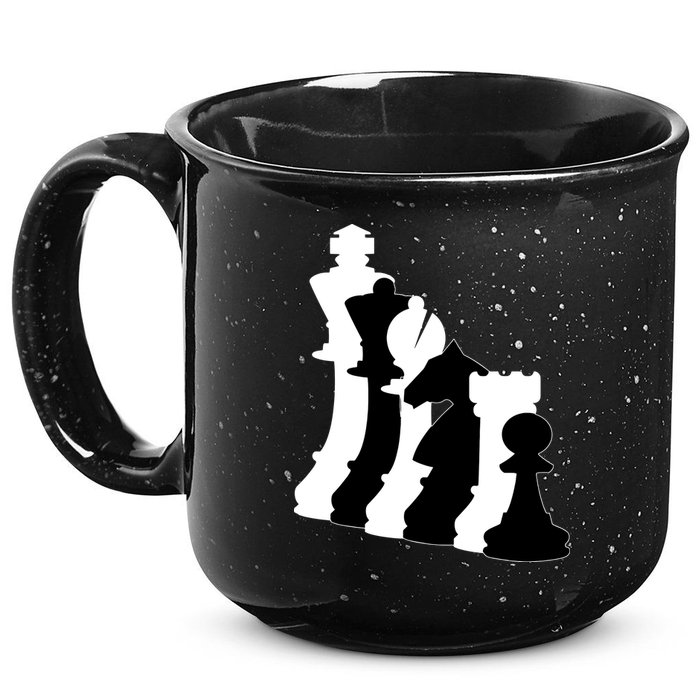 Chess Pieces, Chess Lover, Titled Chess Player, Chess Master 15oz Campfire Ceramic Mug