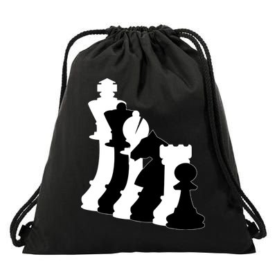 Chess Pieces, Chess Lover, Titled Chess Player, Chess Master Drawstring Bag