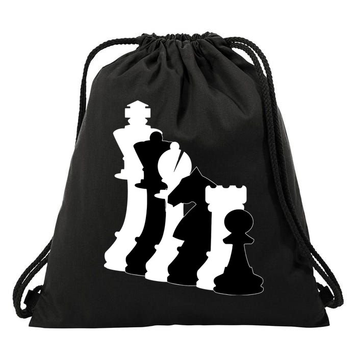 Chess Pieces, Chess Lover, Titled Chess Player, Chess Master Drawstring Bag
