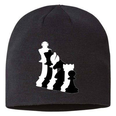 Chess Pieces, Chess Lover, Titled Chess Player, Chess Master Sustainable Beanie
