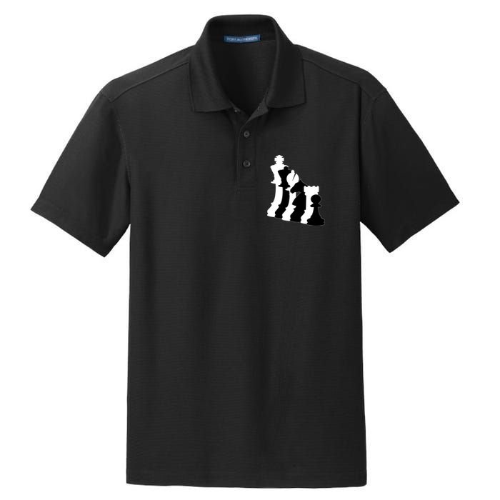 Chess Pieces, Chess Lover, Titled Chess Player, Chess Master Dry Zone Grid Polo