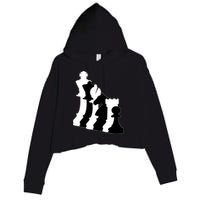 Chess Pieces, Chess Lover, Titled Chess Player, Chess Master Crop Fleece Hoodie
