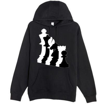Chess Pieces, Chess Lover, Titled Chess Player, Chess Master Premium Pullover Hoodie