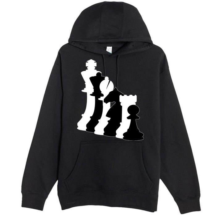 Chess Pieces, Chess Lover, Titled Chess Player, Chess Master Premium Pullover Hoodie