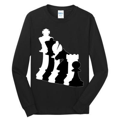 Chess Pieces, Chess Lover, Titled Chess Player, Chess Master Tall Long Sleeve T-Shirt
