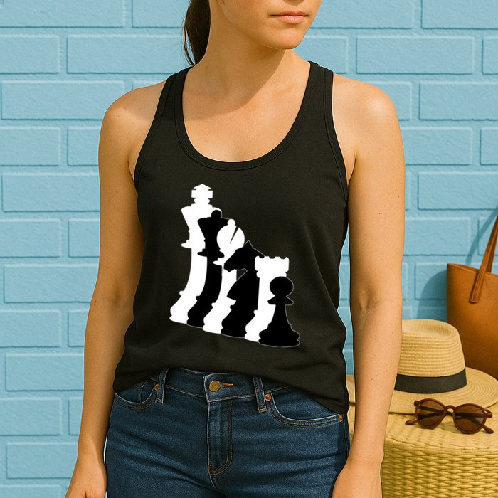 Chess Pieces, Chess Lover, Titled Chess Player, Chess Master Womens Tank Top