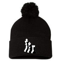 Chess Pieces, Chess Lover, Titled Chess Player, Chess Master Pom Pom 12in Knit Beanie