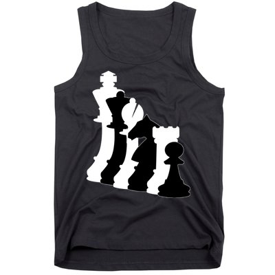 Chess Pieces, Chess Lover, Titled Chess Player, Chess Master Tank Top