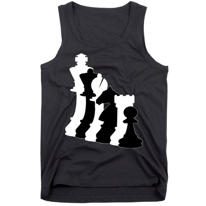 Chess Pieces, Chess Lover, Titled Chess Player, Chess Master Tank Top