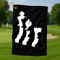 Chess Pieces, Chess Lover, Titled Chess Player, Chess Master Golf Towel
