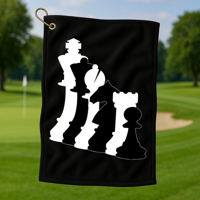 Chess Pieces, Chess Lover, Titled Chess Player, Chess Master Golf Towel