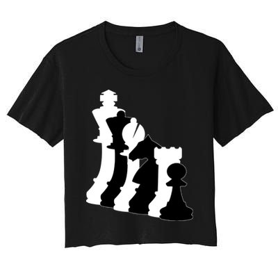 Chess Pieces, Chess Lover, Titled Chess Player, Chess Master Crop Top