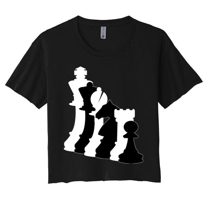 Chess Pieces, Chess Lover, Titled Chess Player, Chess Master Crop Top