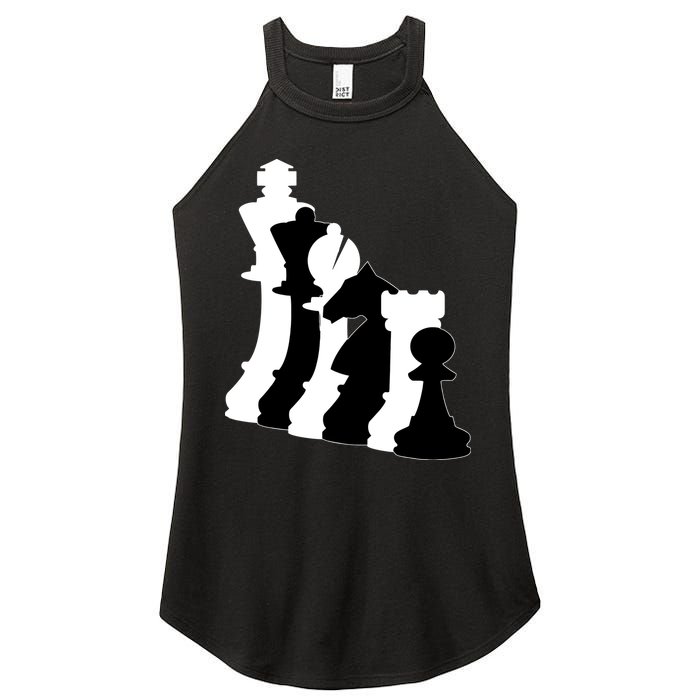 Chess Pieces, Chess Lover, Titled Chess Player, Chess Master Women's Perfect Tri Rocker Tank