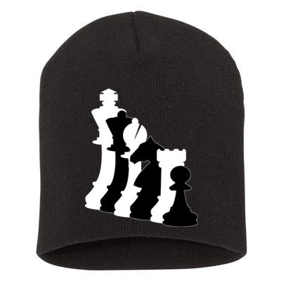 Chess Pieces, Chess Lover, Titled Chess Player, Chess Master Short Acrylic Beanie