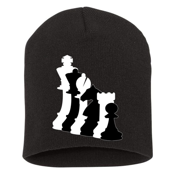Chess Pieces, Chess Lover, Titled Chess Player, Chess Master Short Acrylic Beanie