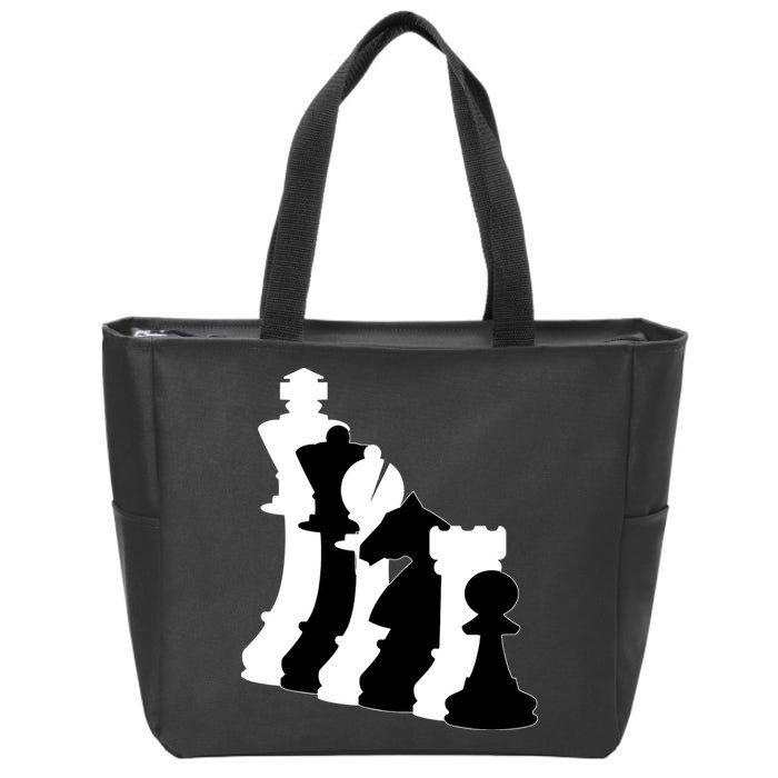Chess Pieces, Chess Lover, Titled Chess Player, Chess Master Zip Tote Bag