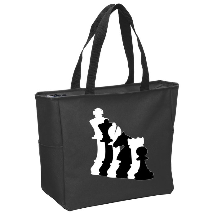 Chess Pieces, Chess Lover, Titled Chess Player, Chess Master Zip Tote Bag