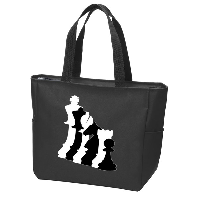Chess Pieces, Chess Lover, Titled Chess Player, Chess Master Zip Tote Bag