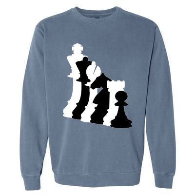 Chess Pieces, Chess Lover, Titled Chess Player, Chess Master Garment-Dyed Sweatshirt