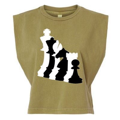Chess Pieces, Chess Lover, Titled Chess Player, Chess Master Garment-Dyed Women's Muscle Tee