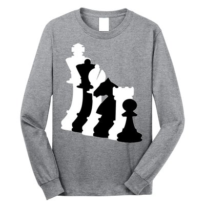 Chess Pieces, Chess Lover, Titled Chess Player, Chess Master Long Sleeve Shirt