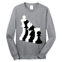 Chess Pieces, Chess Lover, Titled Chess Player, Chess Master Long Sleeve Shirt