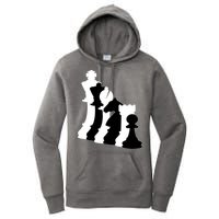 Chess Pieces, Chess Lover, Titled Chess Player, Chess Master Women's Pullover Hoodie